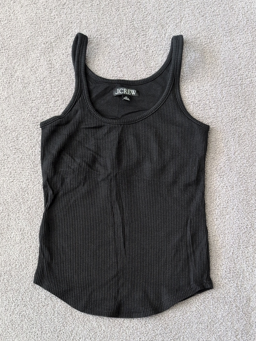 J.Crew Black Ribbed Tank Top Size XS